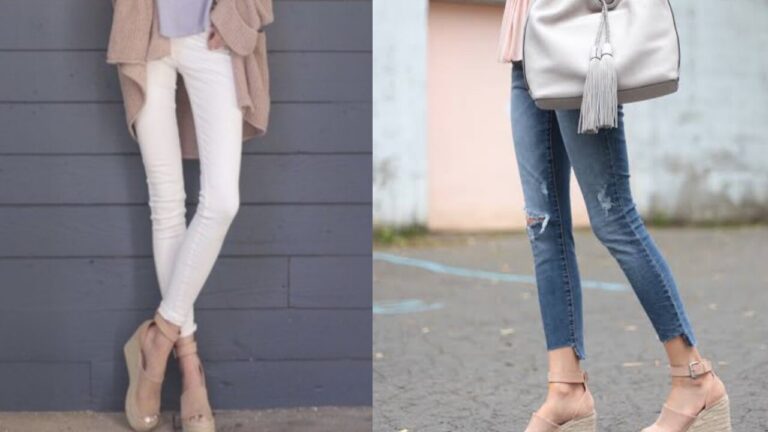 wedges with skinny jeans